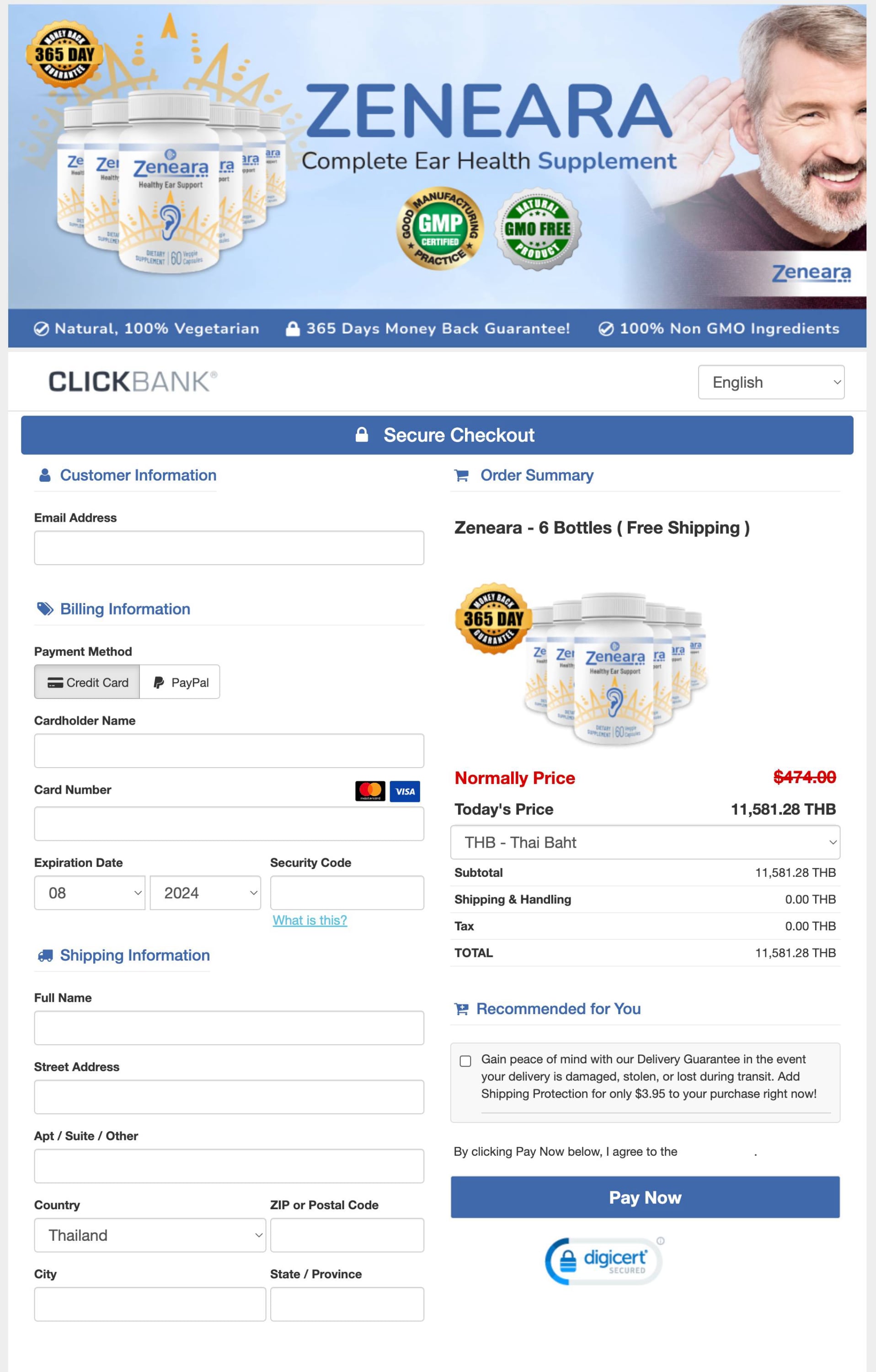 zeneara-secure-checkout-page